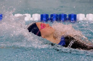 BREAKING RECORDS: Alex Sumner '19 is looking forward to the Olympic Trials after breaking several Delco records at Easterns. Photo Permission of Delco Times