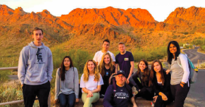 JTERM SWITCHES TO MAYTERM: Students gathered during Arizona J-Term trip. Photo Courtesy of Chill Expeditions Facebook