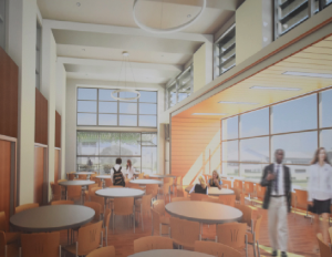 CAFETERIA: The planned remodeling for the new cafeteria. Photo courtesy of John Halcovich ‘18